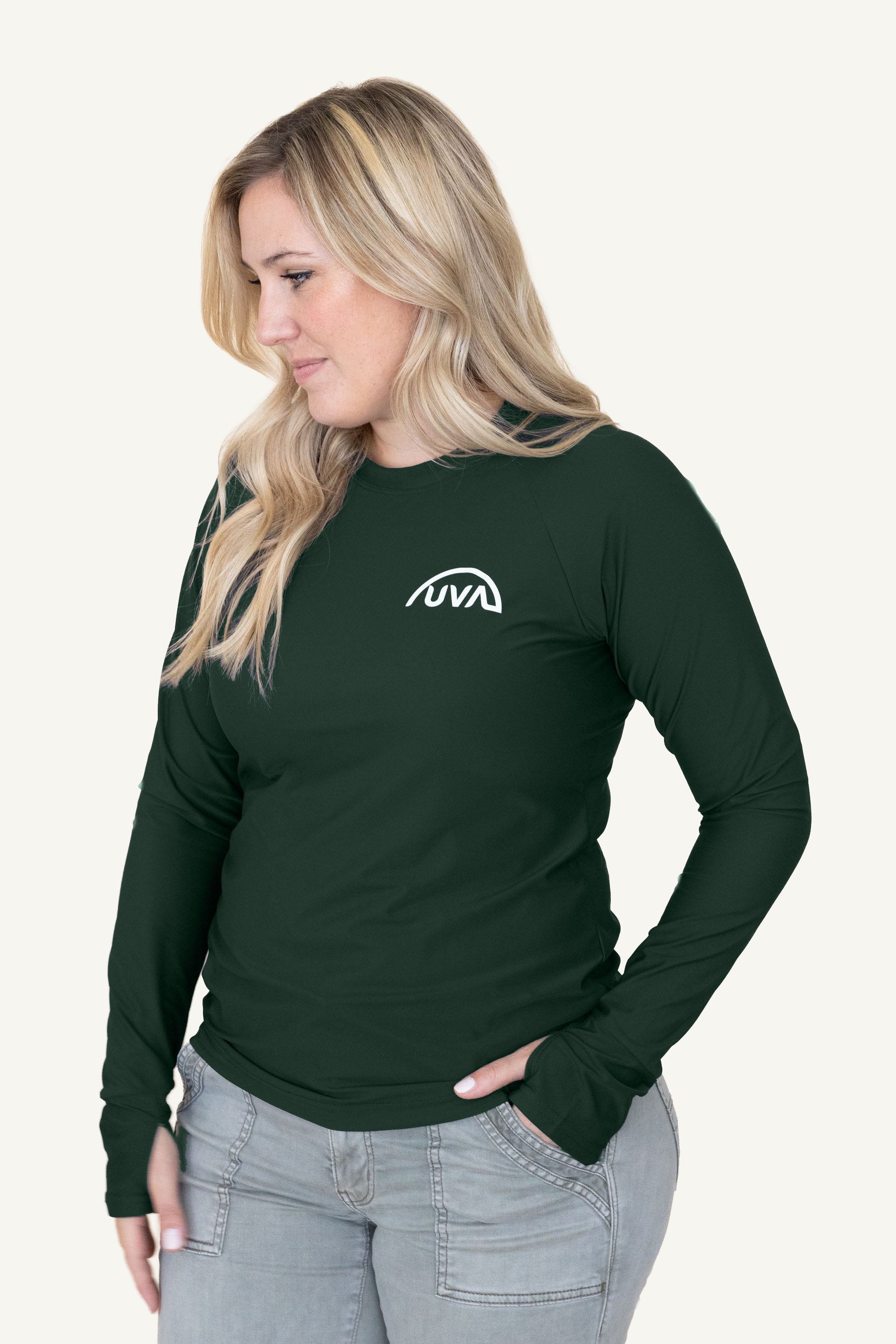 Women's UPF50+ T-shirt White Logo
