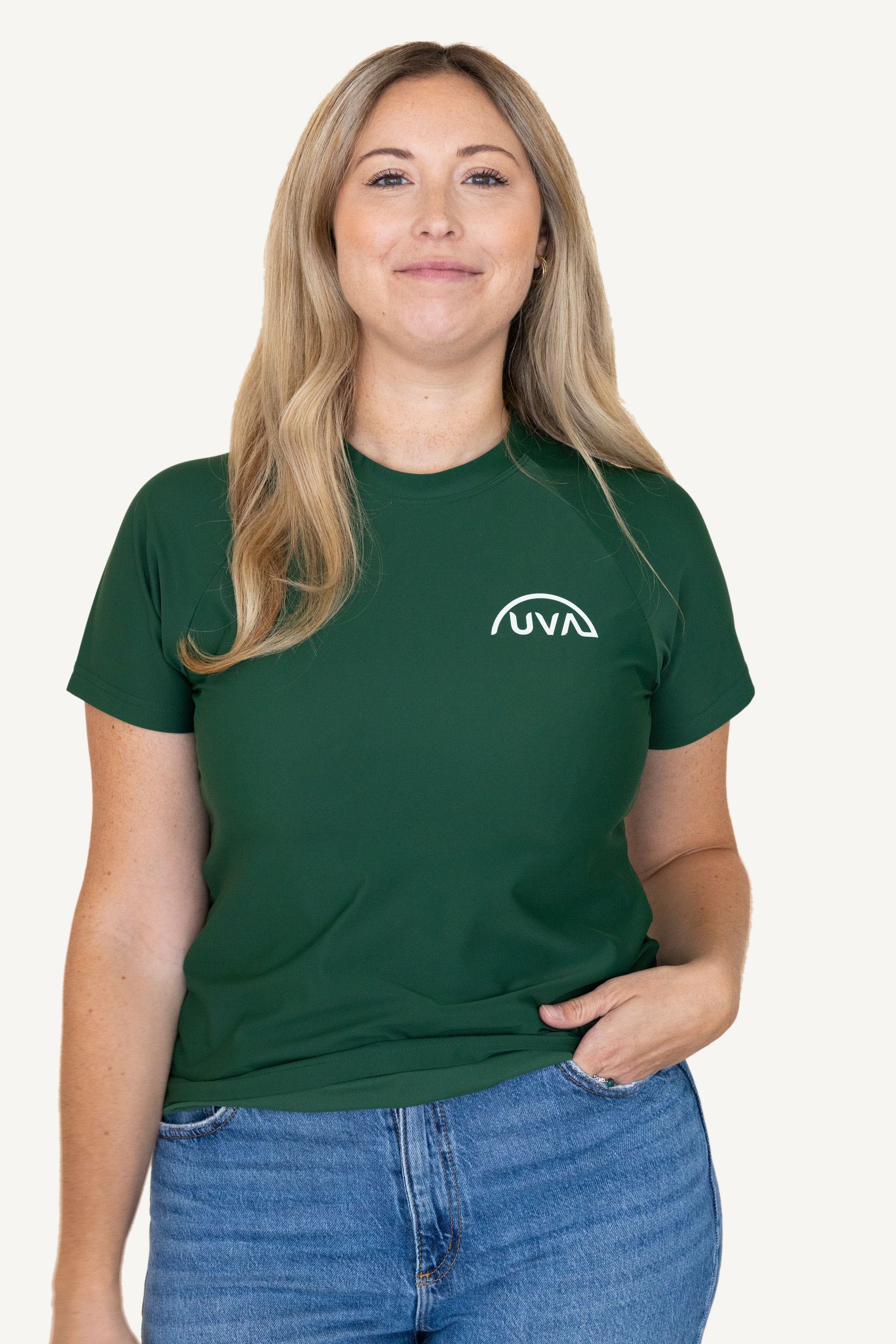 Women's UPF50+ T-shirt White Logo
