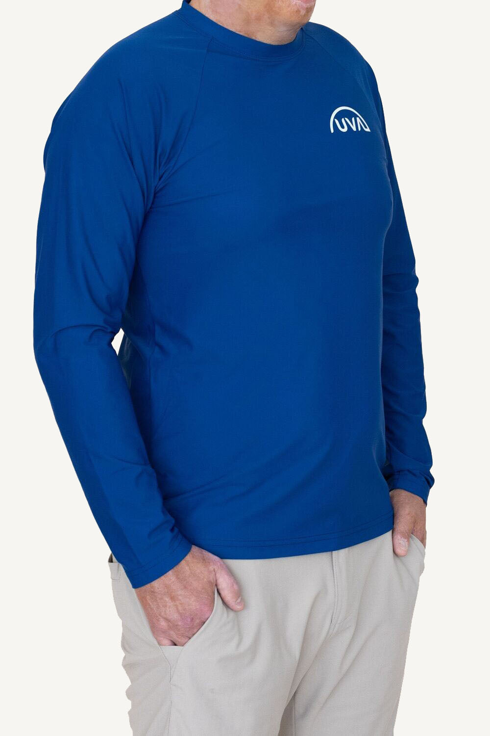 Men's/Unisex UPF50+ White Logo Sweater