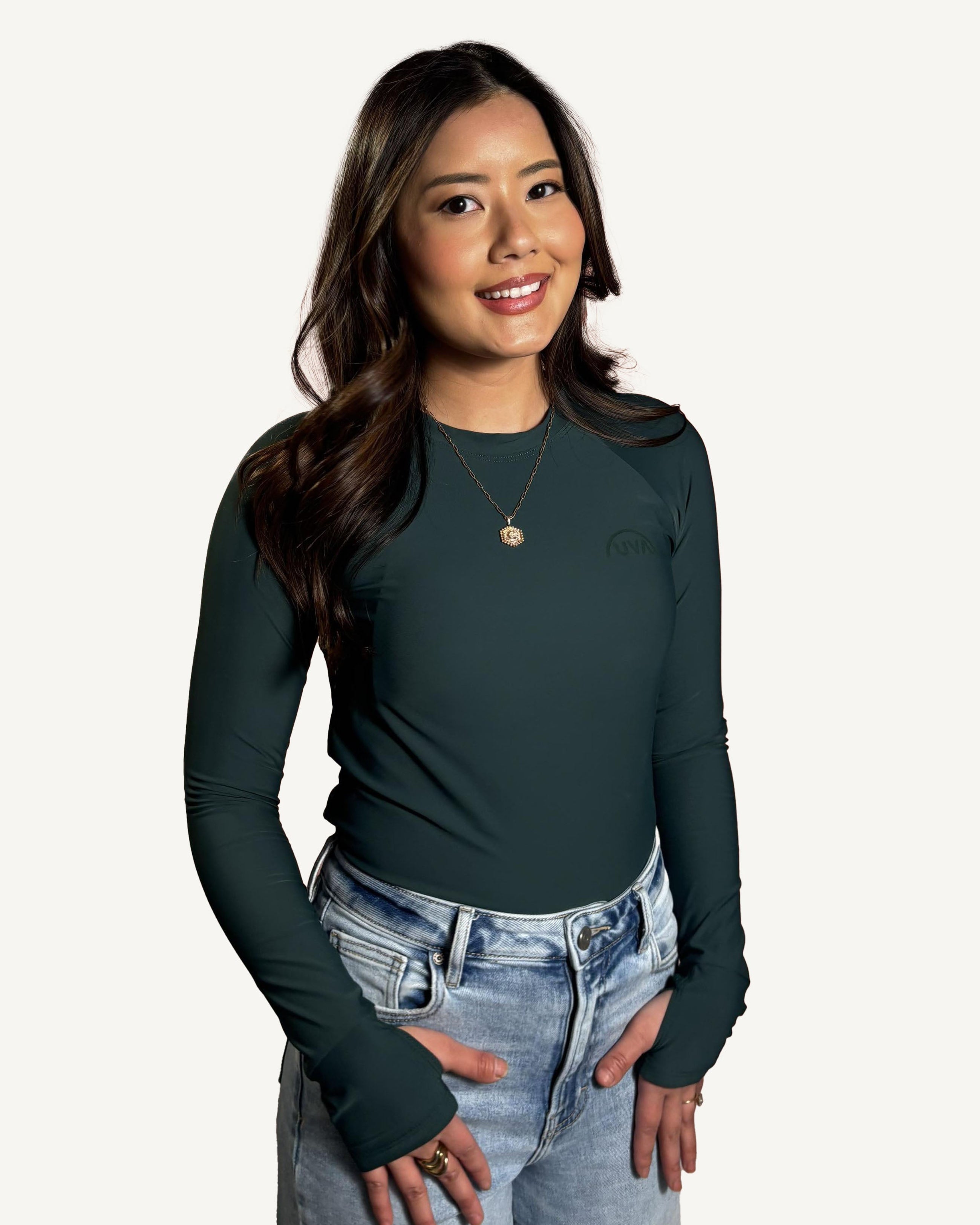 Women's UPF50+ Logo Green Sweater