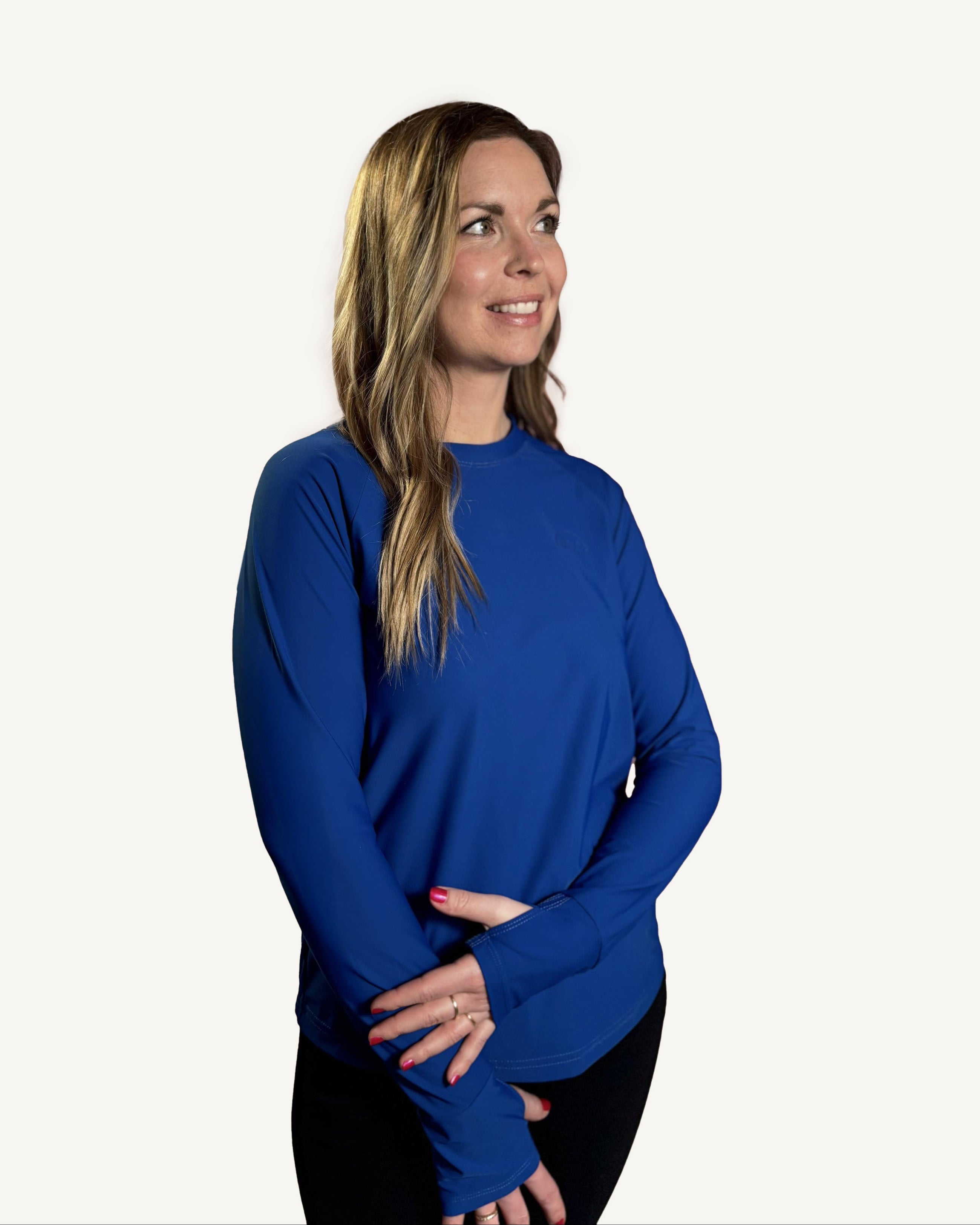 Women's UPF50+ Logo Top Blue