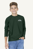 Kid's UPF50+ Long-Sleeve Shirt (Dark Green)
