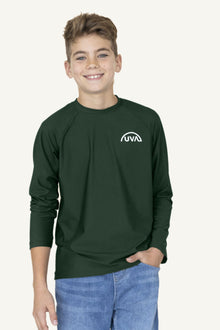 Kid's UPF50+ Long-Sleeve Shirt (Dark Green)