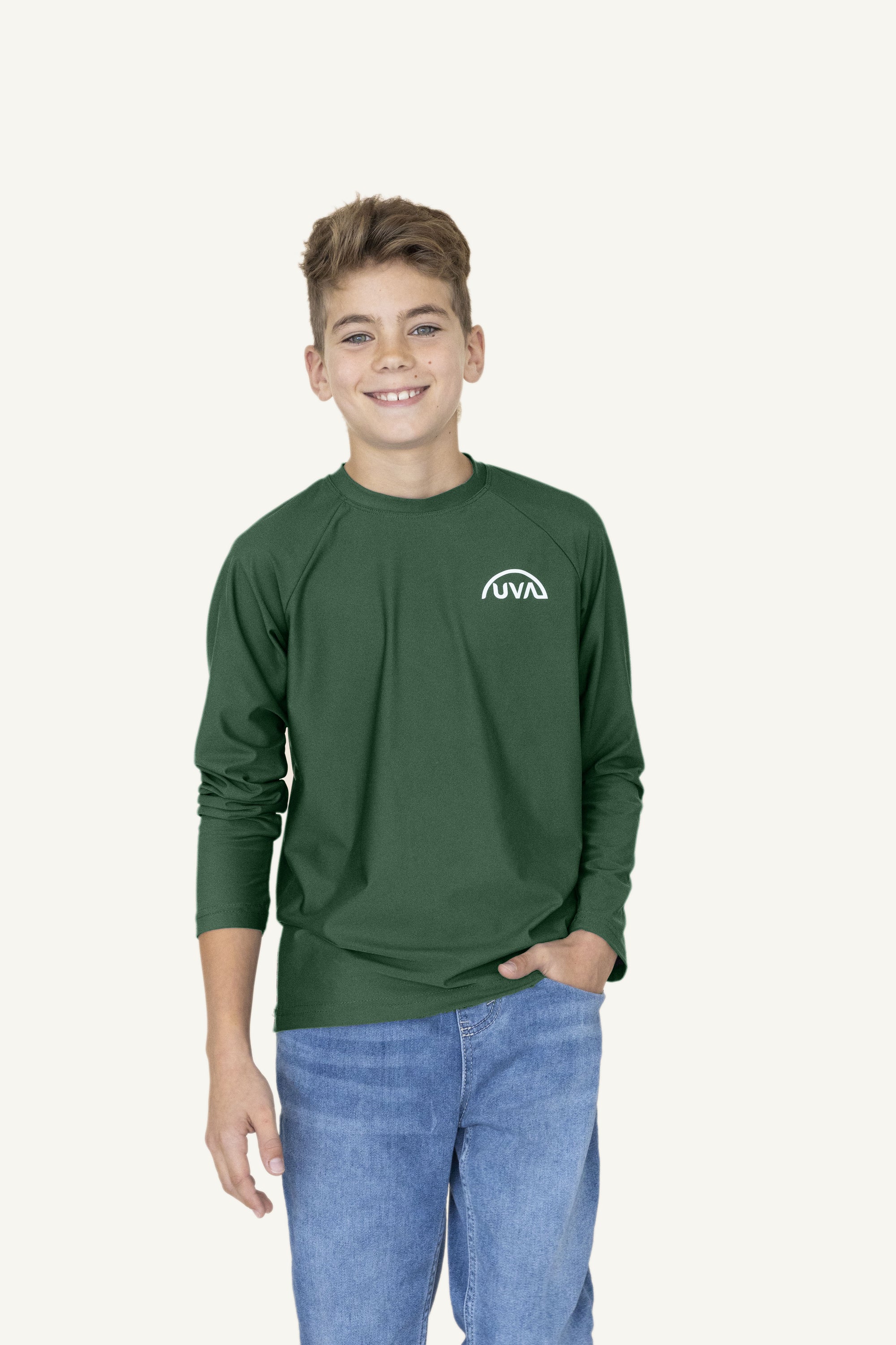 Kids' UPF50+ Long-Sleeve Shirt (Light Green)