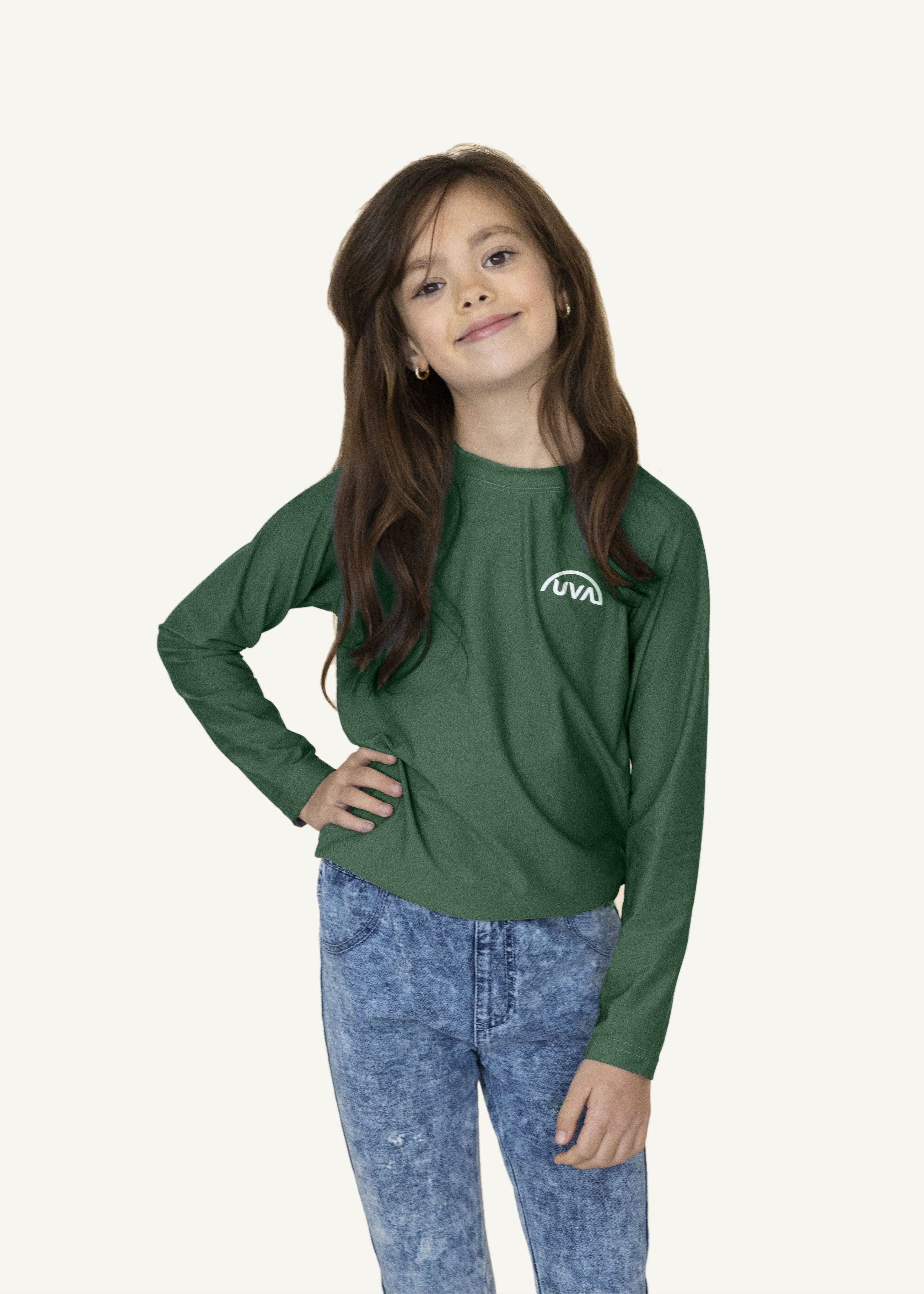Kids' UPF50+ Long-Sleeve Shirt (Light Green)